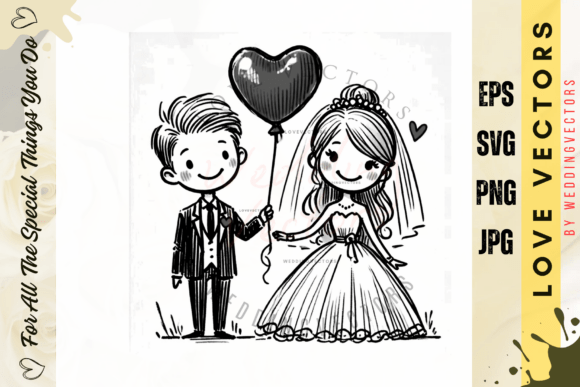 Art Deco Wedding Vectors: Timeless Love for Modern Design