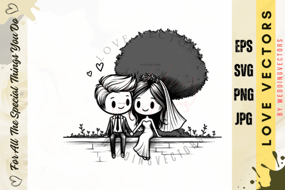 C325: A Timeless Collection of Wedding & Love Line Art
