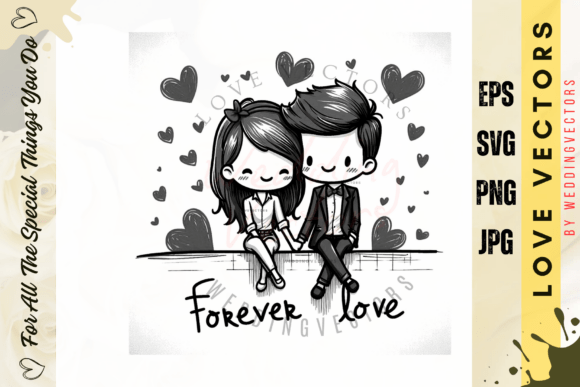 C3808: Capturing Romance in Wedding & Love Vectors