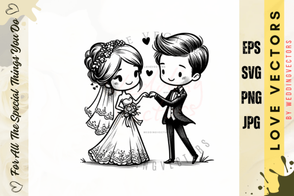 C3844: Capturing Timeless Romance in Vector Form