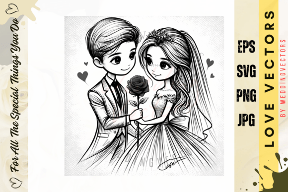 Capturing Romance: The C386 Wedding and Love Vector Collection