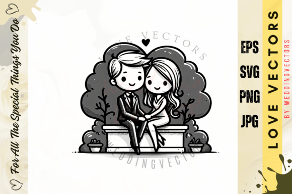Elegant Wedding Couple & Love Vectors for Your Designs