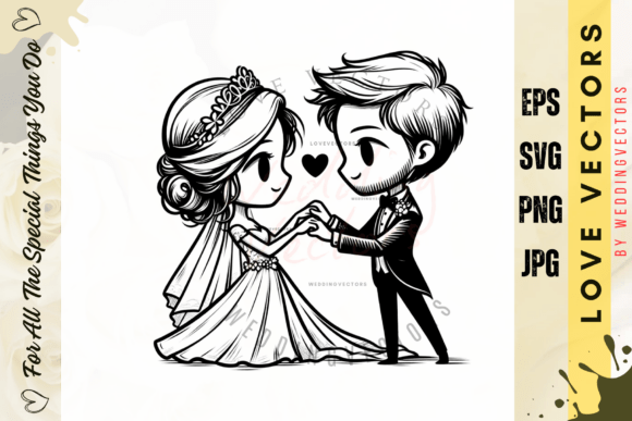 Enchanting Wedding Couple & Love Vectors for Designers