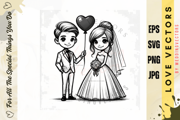 Enchanting Wedding Couple & Love Vectors for Your Projects