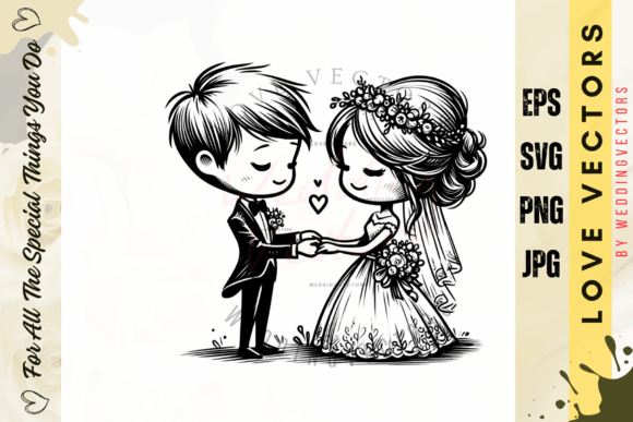 Infuse Romance into Your Designs with Wedding Couple & Love Vectors