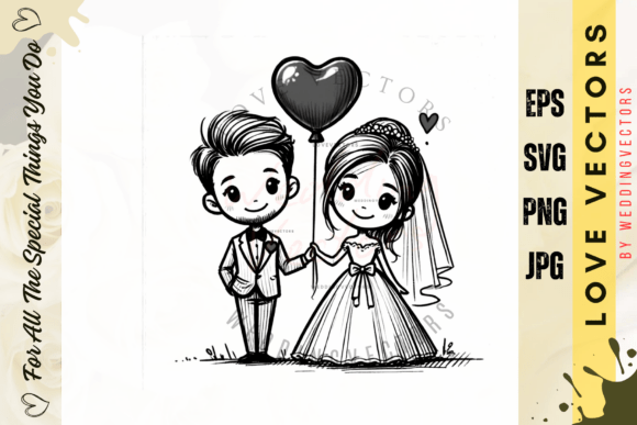 Introducing C3671: Romantic Vector Art for Timeless Designs