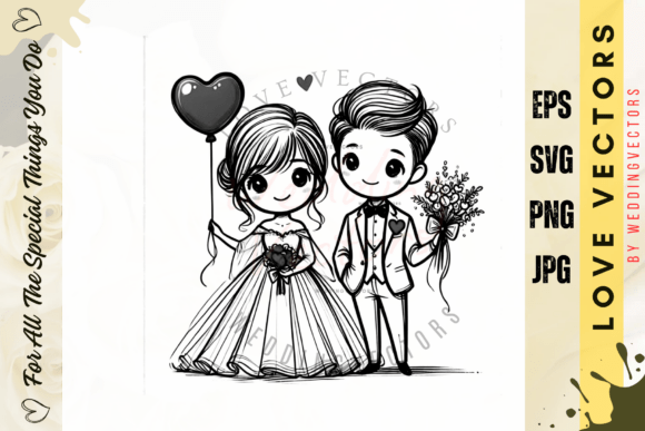 Love in Every Vector: Exploring the C3902 Wedding Illustration Set