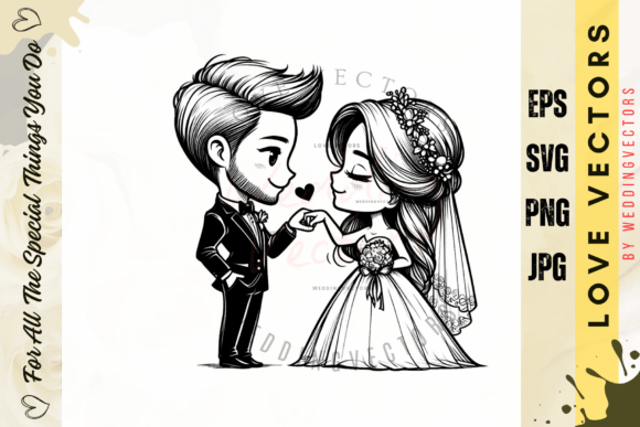 Minimalist Wedding Graphics: The C3662 Love Vector Collection