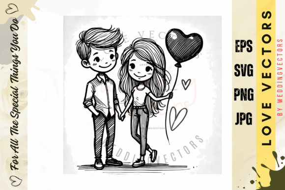 Wedding Couple and Love Vectors - C2698: A Design Asset Review