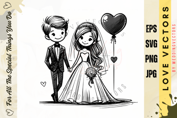 Wedding Couple and Love Vectors - C3610: A Designer's Romance