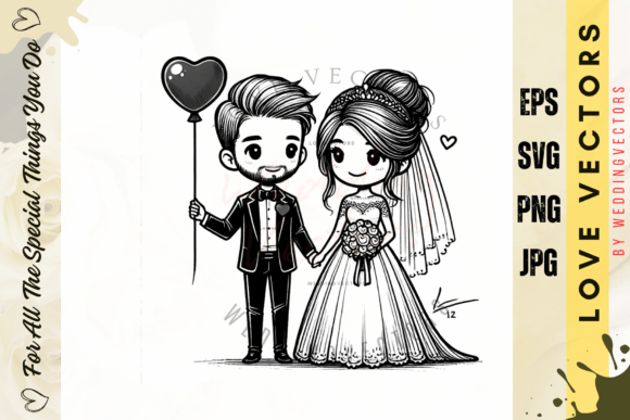 Wedding Couple and Love Vectors - C3868: A Designer's Guide