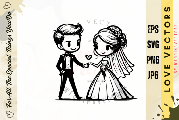 Wedding Couple and Love Vectors: Elevate Your Designs with C3680